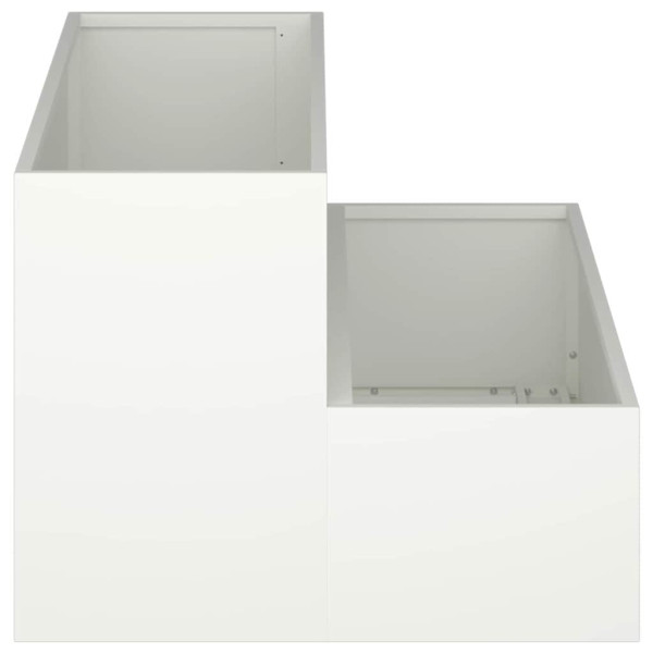 Donica Ogrodowa Biała Stal Doniczka 100 x 60 x 45 cm, 6509955