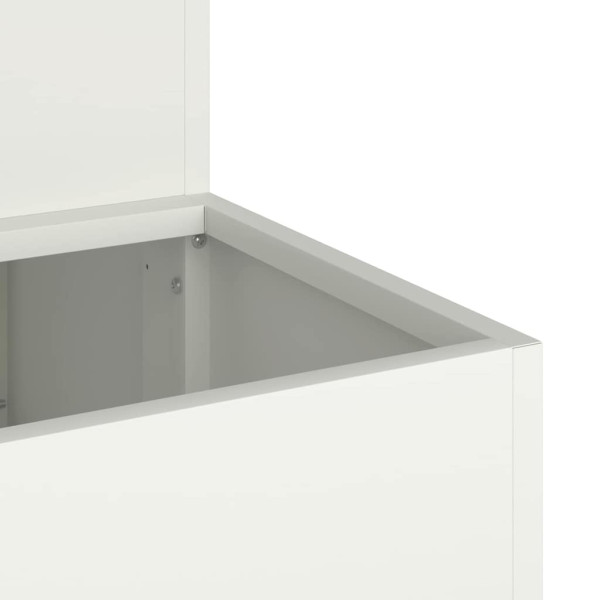 Donica Ogrodowa Biała Stal Doniczka 100 x 60 x 45 cm, 6509957