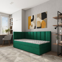 Łóżko młodzieżowe BEVE z topperem 80x200 cm