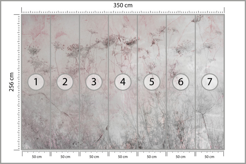 Fototapeta Łąka Kwiaty we Mgle do Salonu i Sypialni 350x256cm Boho, 6545546