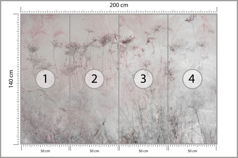 Fototapeta Łąka Kwiaty we Mgle do Salonu i Sypialni 200x140cm Boho, 6545555