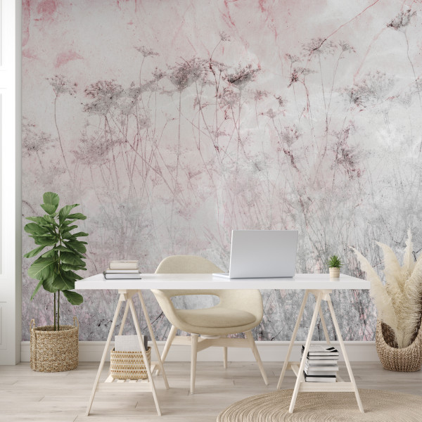 Fototapeta Łąka Kwiaty we Mgle do Salonu i Sypialni 250x175cm Boho, 6545587