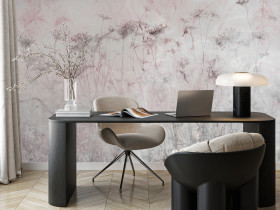 Fototapeta Łąka Kwiaty we Mgle do Salonu i Sypialni 100x70cm Boho
