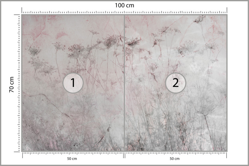 Fototapeta Łąka Kwiaty we Mgle do Salonu i Sypialni 100x70cm Boho, 6545591