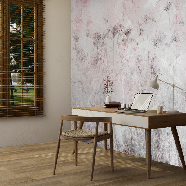 Fototapeta Łąka Kwiaty we Mgle do Salonu i Sypialni 100x70cm Boho, 6545595