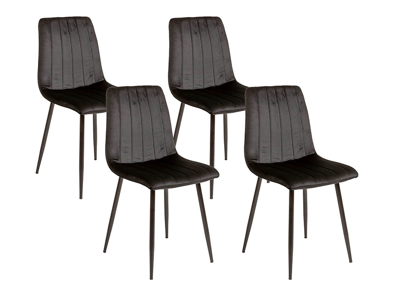 zestaw 4 krzeseł Elmo czarne, 656905