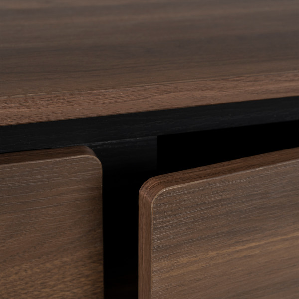 Komoda Duża Z Lamelami Drewniana Loft Do Salonu Sypialni Orzech Beck 160 cm, 6570997