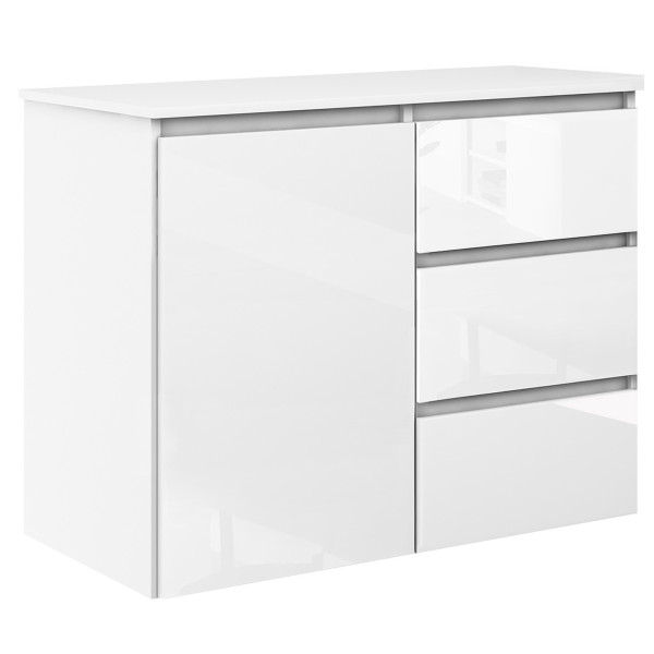 Komoda Megan 90 K2 Biały Połysk 90X45X75 Cm, 6571040