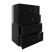 Komoda Klara 60 4S Czarny Połysk/Z 60X43X90 Cm, 6571053