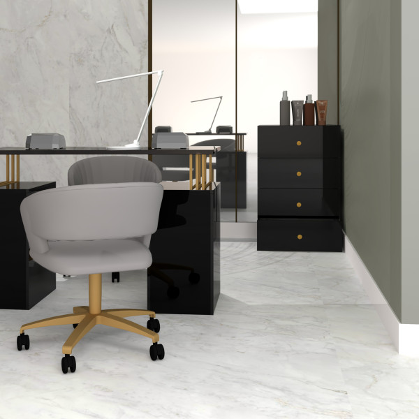 Komoda Klara 60 4S Czarny Połysk/Z 60X43X90 Cm, 6571054