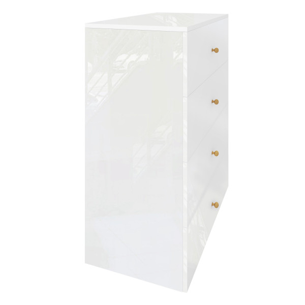 Komoda Klara 60 4S Biały Połysk/Z 60X43X90 Cm, 6571102