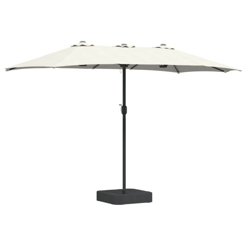 Parasol Ogrodowy Piaskowy z Podstawą Składany Na Taras Balkon Ogród ...