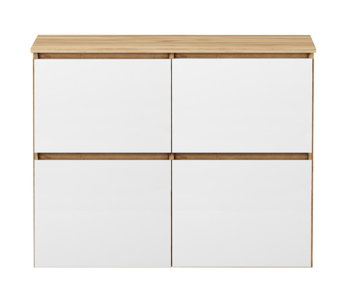 Komoda Megan 90 K4 Dąb Craft Złoty / Biały 90X45X75 Cm, 6575775
