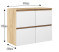 Komoda Megan 90 K4 Dąb Craft Złoty / Biały 90X45X75 Cm, 6575776