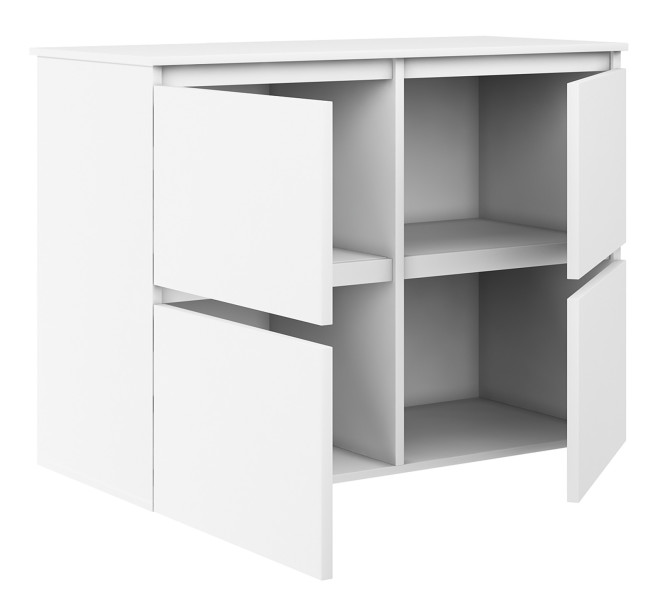 Komoda Megan 90 K4 Biała 90X45X75 Cm, 6575796