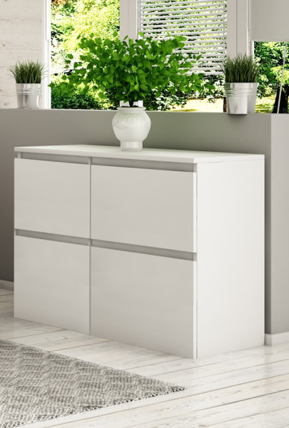 Komoda Megan 90 K4 Biała 90X45X75 Cm, 6575798