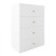 Komoda Klara 60 4S Biała/Z 60X43X90 Cm, 6577396