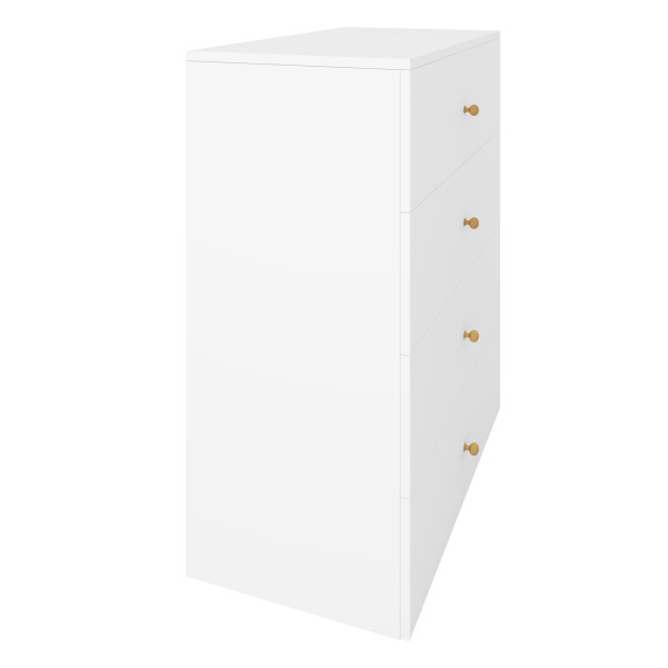 Komoda Klara 60 4S Biała/Z 60X43X90 Cm, 6577397