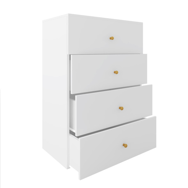 Komoda Klara 60 4S Biała/Z 60X43X90 Cm, 6577398