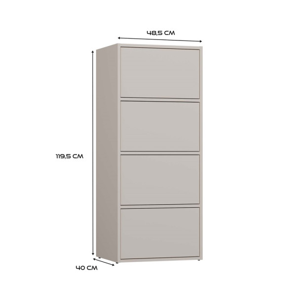 Komoda ALMA Kaszmir 4 Drzwi 4 Półki, 6599738