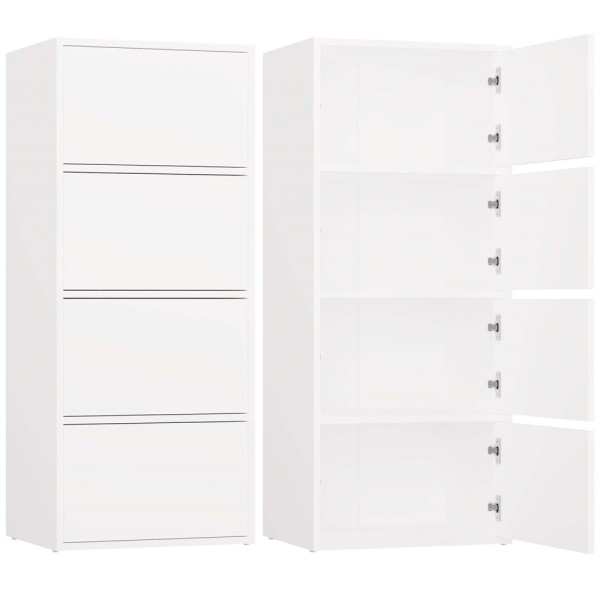 Komoda ALMA Biała Szafka 4 Drzwi 4 Półki, 6599751