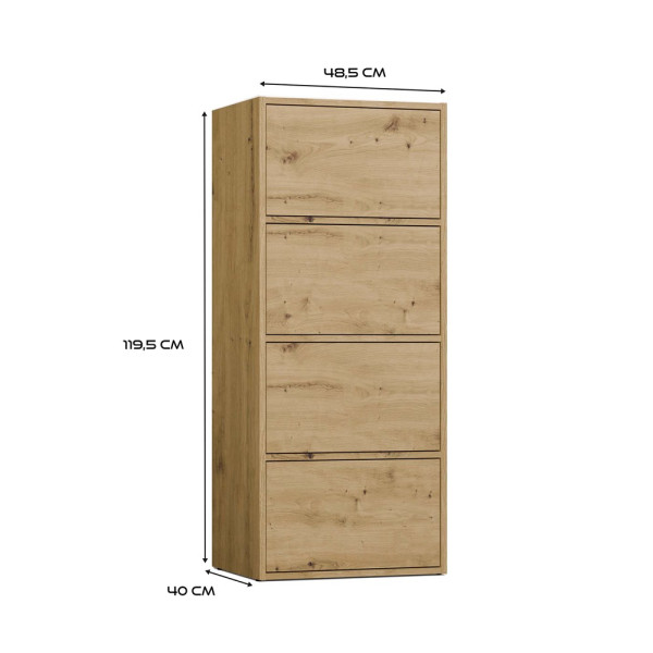 Komoda ALMA Artisan 4 Drzwi 4 Półki, 6599760