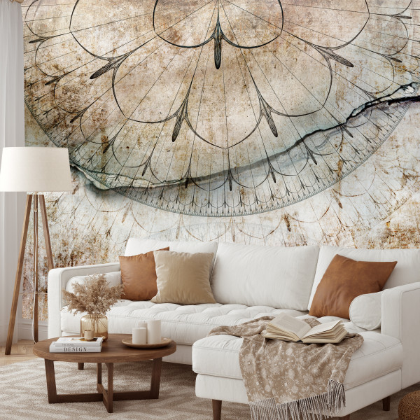 Fototapeta Mandala Ornament na Betonie do Salonu i Sypialni 200x140cm, 6600892