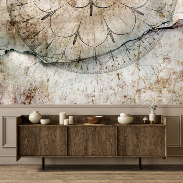 Fototapeta Mandala Ornament na Betonie do Salonu i Sypialni 100x70cm, 6600900