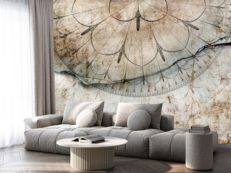 Fototapeta Mandala Ornament na Betonie do Salonu i Sypialni 350x256cm, 6600908