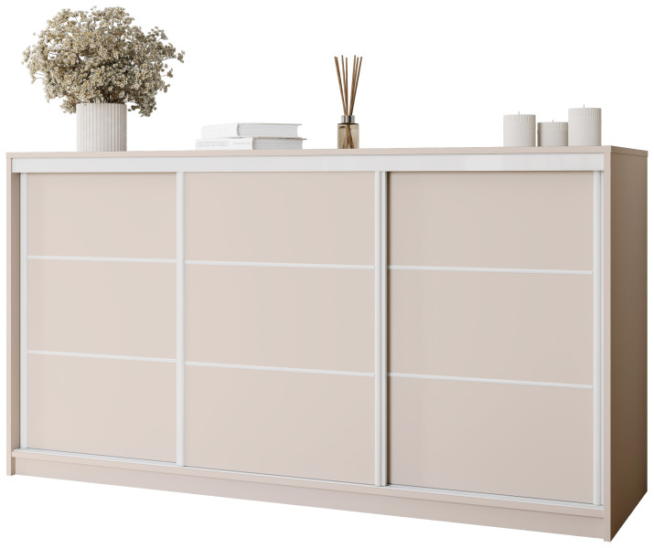 Beżowa komoda przesuwna z szufladami 180 cm VITA, 6659405