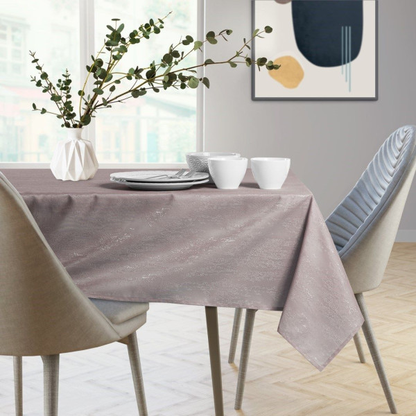 Obrus Plamoodporny VESTA 120x260 różowy AmeliaHome, 6693772