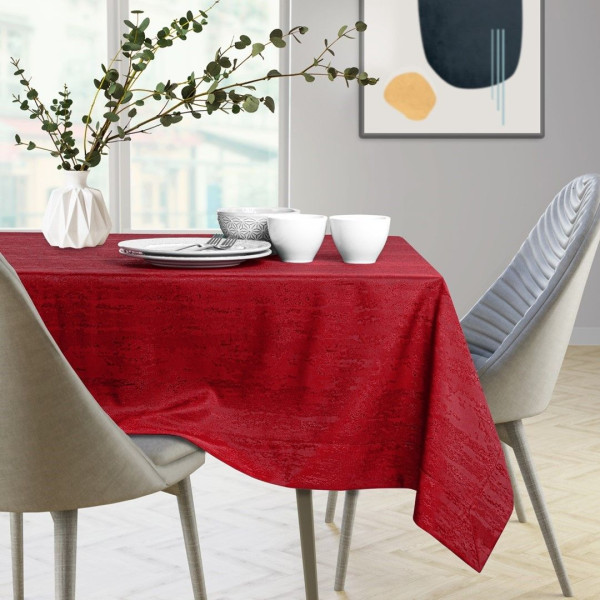 Obrus Plamoodporny VESTA 140x340 bordowy AmeliaHome, 6693996