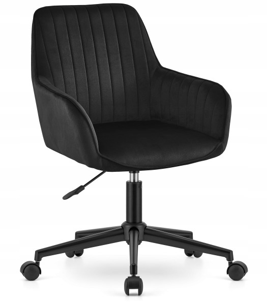 Fotel Biurowy Obrotowy Ergonomiczny Czarny Krzesło Regulowane Biurkowe Gala, 6710501