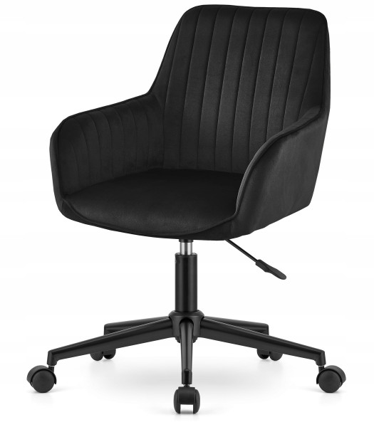 Fotel Biurowy Obrotowy Ergonomiczny Czarny Krzesło Regulowane Biurkowe Gala, 6710505