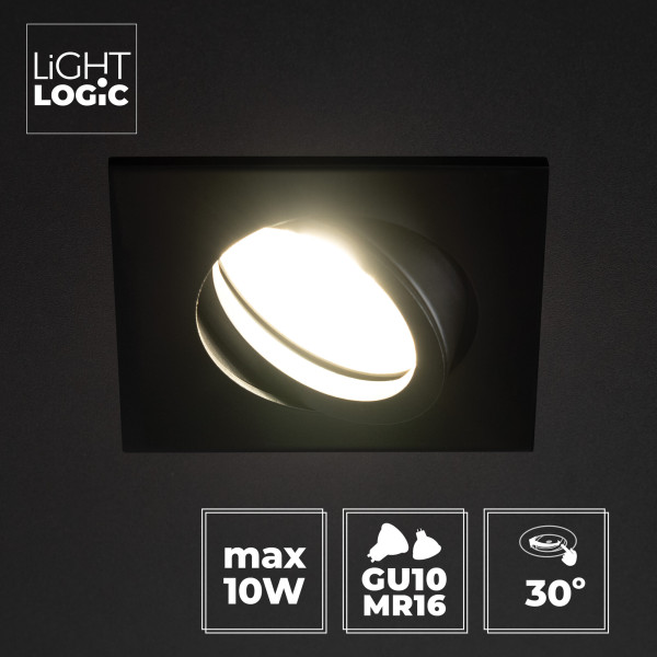 Pierścień oprawy punktowej LightLogic LL COSS DTL-B 30543 oczko spot, 6710852