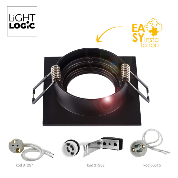 Pierścień oprawy punktowej LightLogic LL COSS DTL-B 30543 oczko spot, 6710854