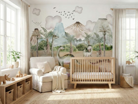 Fototapeta Świat Dinozaurów Dla Dzieci 100x70cm