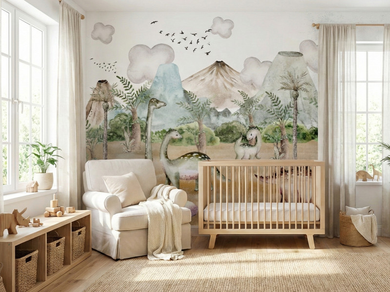 Fototapeta Świat Dinozaurów Dla Dzieci 200x140cm, 6719136