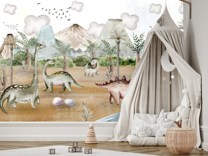 Fototapeta Świat Dinozaurów Dla Dzieci 500x350cm, 6719406
