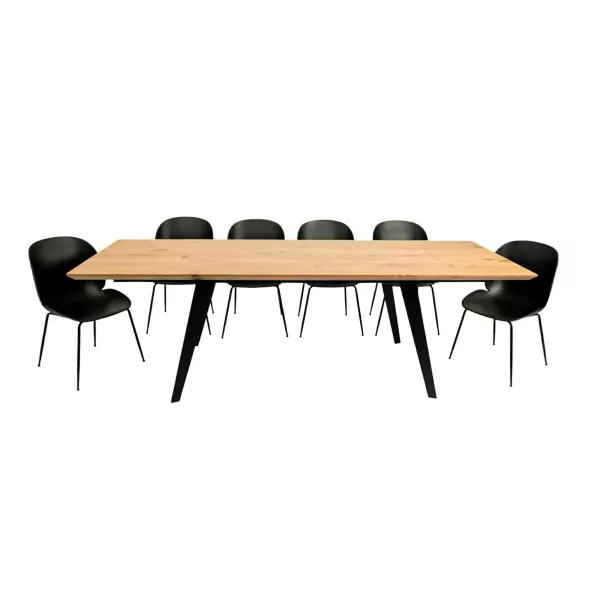 Stół dębowy z dostawkami CORTEZ  140×80 + dostawka 2×45 cm, 671958