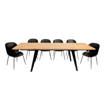 Stół dębowy z dostawkami CORTEZ  140×80 + dostawka 2×45 cm