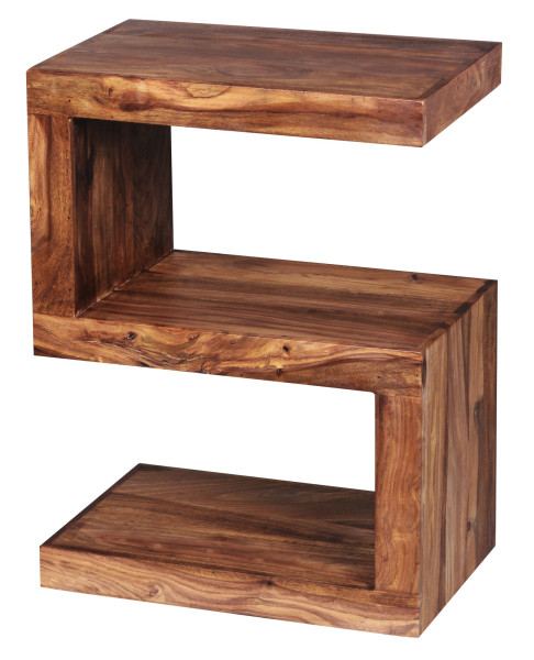 FineBuy Stolik Pomocniczy S Kostka 44x30x60 cm Lite Drewno Sheesham, 675683