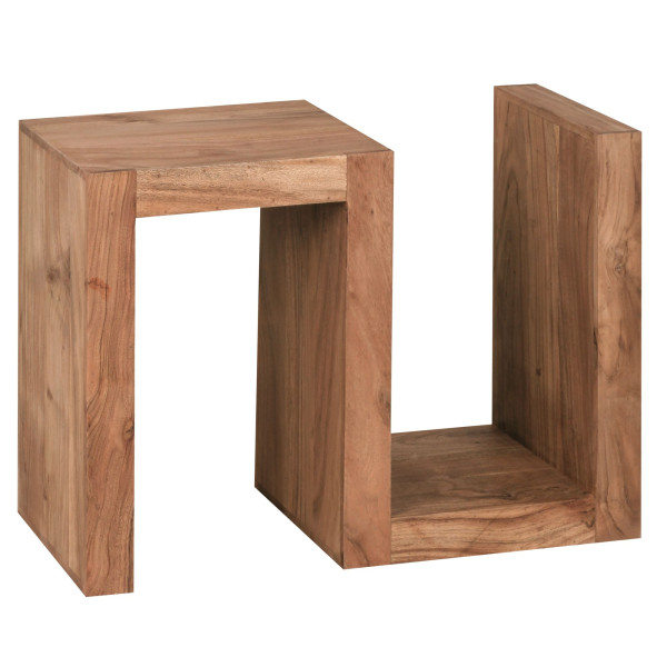 FineBuy Stolik Pomocniczy S Kostka 44x30x60 cm Lite Drewno Akacjowe, 675764