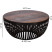 FineBuy Stolik Kawowy Okrągły 70x70x33 cm Drewno Metal Brązowy, 675943