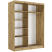 Szafa przesuwna Rivano VIII 150 cm artisan 2-drzwi artisan czarne lamele, 6763768