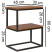 FineBuy Stolik Pomocniczy Kształt S 45x30x60 cm Lite Drewno Sheesham Metal, 676813