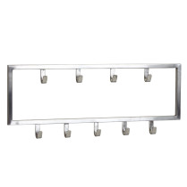 FineBuy Wieszak Ścienny 50 cm Metal Srebrny z Haczykami