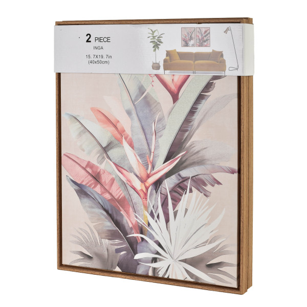 INGA Komplet 2 obrazów 40x50cm różowe sterlicja, 6786308