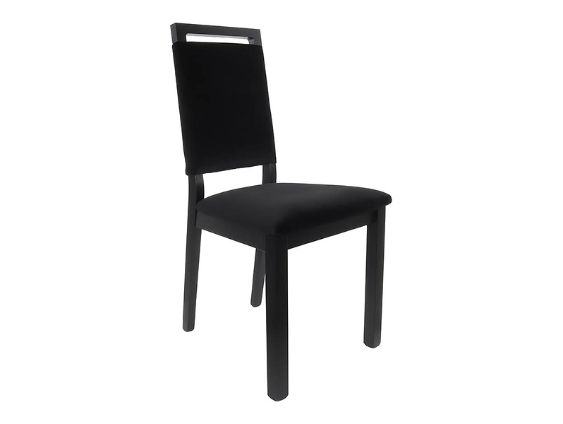 krzesło tapicerowane Kassel do jadalni czarne, 679519