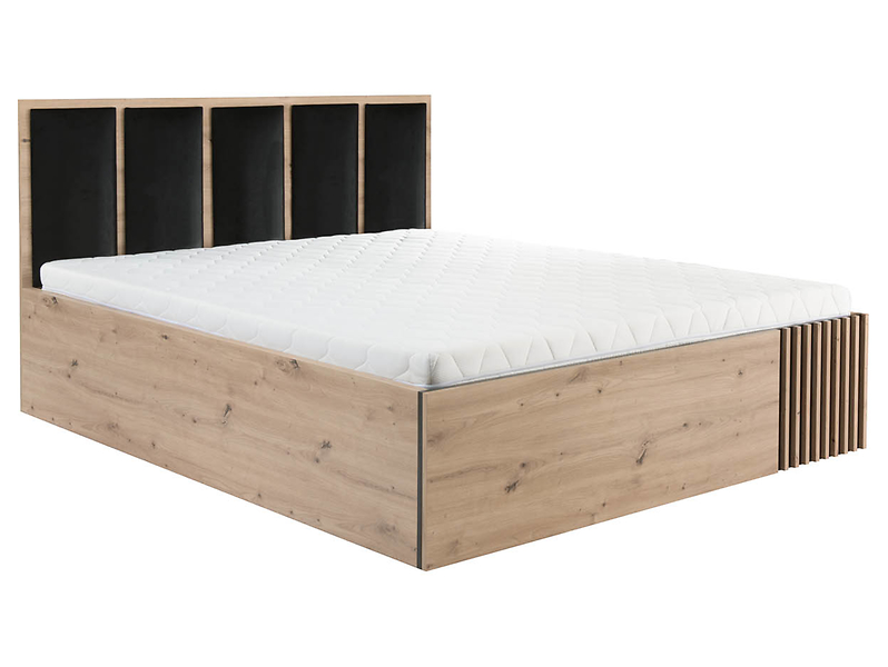 łóżko Cali C-16 140x200 z pojemnikiem i lamelami dąb artisan, 679584